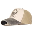 thumbnail image 3 of Gorras de béisbol con bordado de retazos lavados para hombre y mujer, sombreros de algodón para el sol, gorra de primavera para niños y niñas, gorra deportiva de pesca, Snapback, 3 of 4