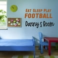 thumbnail image 3 of Boys Eat Sleep Play Football Active Sports Wall Decal Decoration Football Vinyl Art Sticker for Boys Bedroom Decor Lasts Years and Easily Removable - Size: 20 In(W) x 14 In(H), 3 of 5