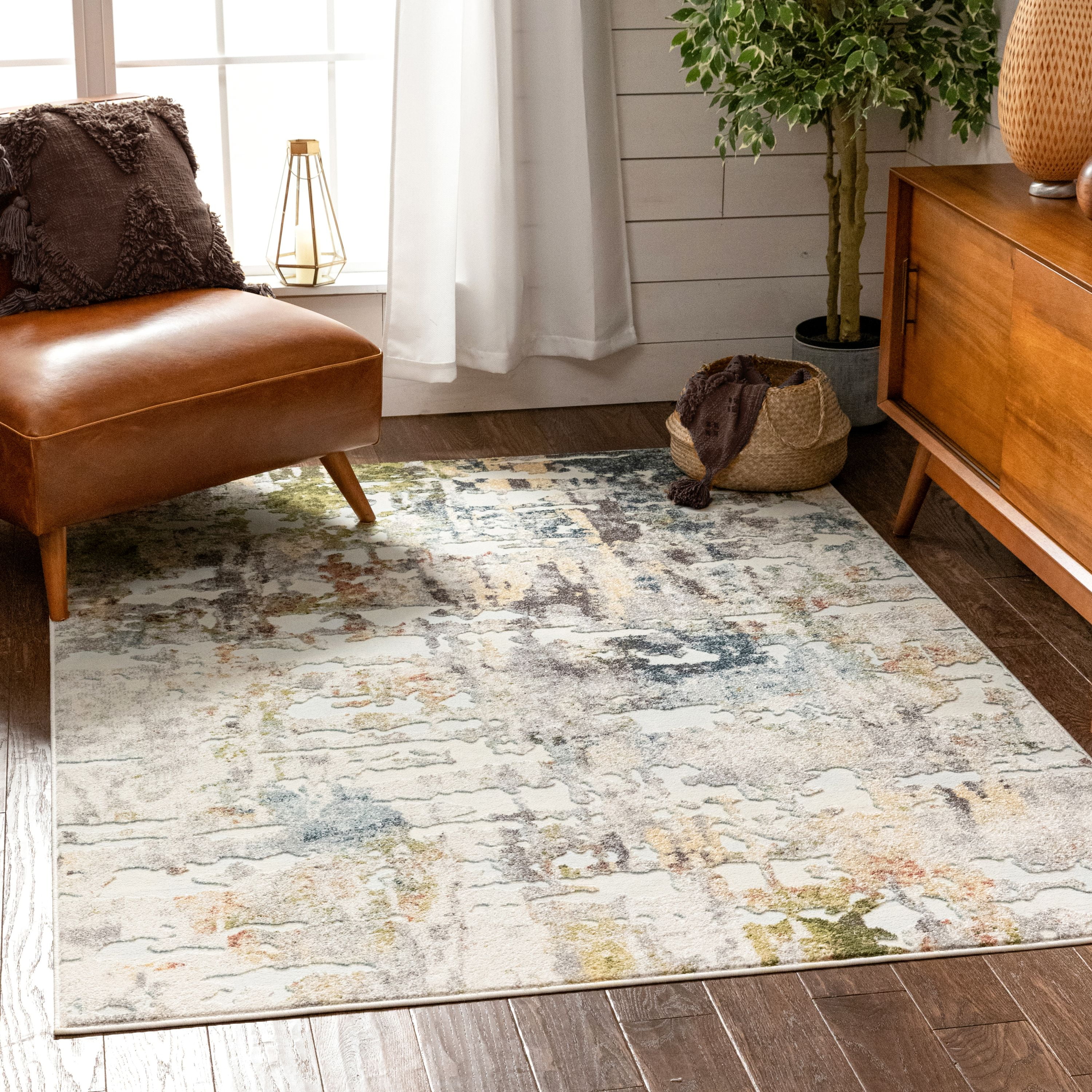 Well Woven Farah Azura Ivory/Light Blue/Green/Rust/Charcoal Modern