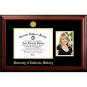 Campus Images  8.5 x 11 in. University of California, Berkeley Gold Embossed Diploma Satin Mahogany Frame with 5 x 7 in. Portrait