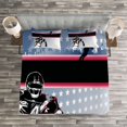 thumbnail image 3 of Ambesonne Americana Quilted Bedspread Set 3 Pcs, Baseball Player Stars, King Size, Multicolor, 3 of 3