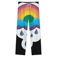 thumbnail image 4 of Rainbow Cloud Winter Female Pants Flannel High Waist Women Pants Lady Warm Straight Leg Plush Trousers, 4 of 7