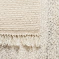 thumbnail image 6 of SAFAVIEH Casablanca Axel Solid Wool Shag Area Rug, Beige, 4' x 6', 6 of 9