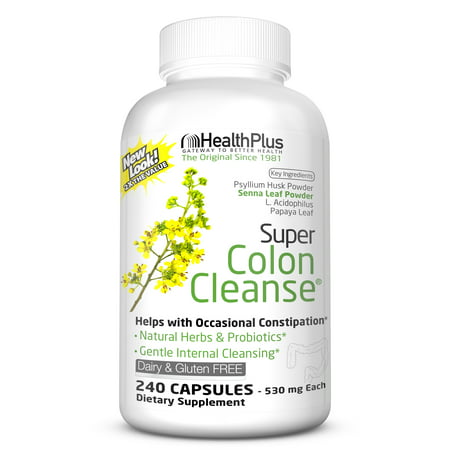 Health Plus Super Colon Cleanse, 240 Capsules, 120 (Best Herbal Tea For Colon Cleansing)