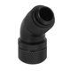 thumbnail image 3 of Adaptador de codo para sistema de refrigeración por agua con rosca G1/4, codo giratorio de 45° para tubo duro de 9,5x12,7, color negro, 3 of 8