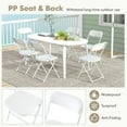 thumbnail image 5 of Spaco 4 Pack Metal Folding Chairs with Plastic Seat and Back-White,, 5 of 7