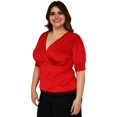thumbnail image 2 of Blusa escote V Roman Fashion, tallas extras 1772 (Rojo) rojo 36 Roman Fashion Blusa extra 1772, 2 of 6