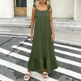 thumbnail image 2 of Sentmoon Robe de Plage Grande Taille Formelle Sans Manches à Col Rond Boho pour Femmes 2026 Été Couleur Unie Dos Ouvert Coupe Régulière Robe d'Invitée de Mariage Cocktail pour Usage Quotidien Décontracté Vert m, 2 of 8