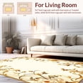 thumbnail image 2 of ODIKA 5'x7' Machine Washable Non-Slip Area Rug, Classic Intricate Damask with Layered Botanical High Traffic Rug, Beige, 203844, 2 of 7