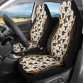 thumbnail image 3 of Uorisanigo Cow Print Car Seat Covers 2 Pcs Stretch Polyester Fabric Cover Waterproof Car Seat Cover Easy Installation Universal Size Fit for Most Cars SUVs Trucks Vans, 3 of 7