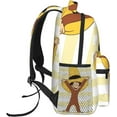 thumbnail image 3 of Anime Backpack Curious George Backpack Funny Laptop Back Pack Book Bag Hiking Outgoing Daypack For Women Mens, 3 of 5