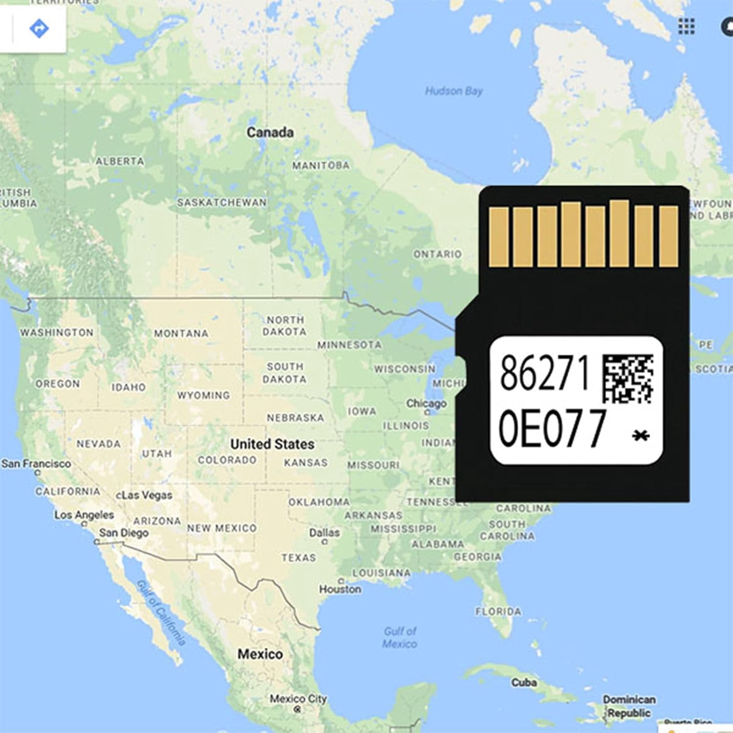 Navigation Memory Card Version 86271 0E077 Compatible with Toyota 4Runner Avalon Camry Corolla Highlander Mirai Prius Sequoia Sienna Tacoma Tundra Venza Rav4 Sync USA/Canada Maps