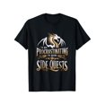 thumbnail image 1 of [100% Cotton Printing] i'm Not Procrastinating i'm Doing Side Quests Dragon T-Shirt, Small, Black, 1 of 6