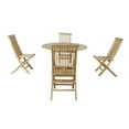 thumbnail image 2 of Teak Classic Bahama 5-Pieces Folding Dining Set, 2 of 8