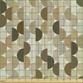 thumbnail image 2 of Abstract Sofa Upholstery Fabric by the Yard, Semicircles or Half Round in Brown Tones, Decorative Fabric for DIY and Home Accents, Taupe Caramel by Ambesonne, 2 of 5
