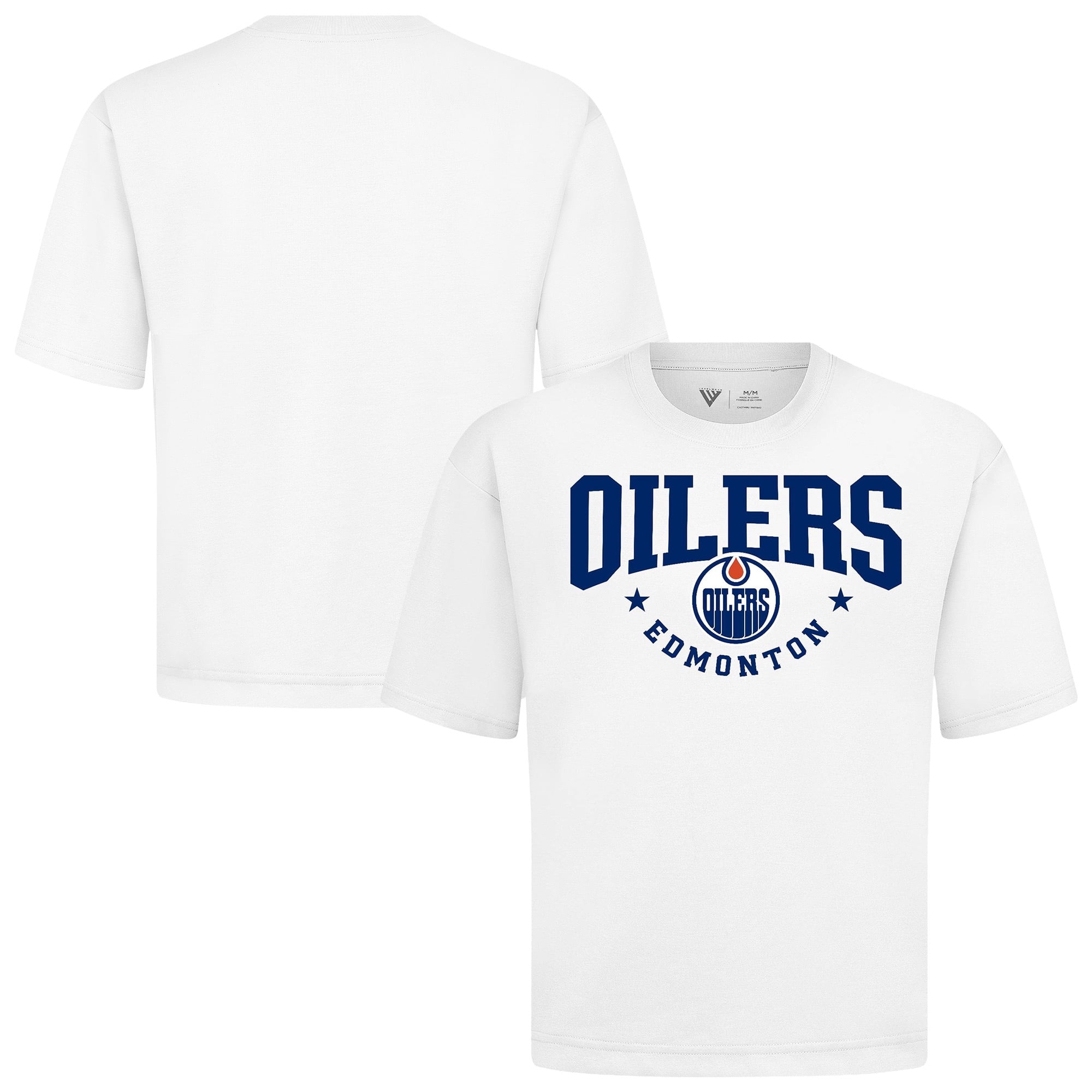 Men's Levelwear White Edmonton Oilers Luxe Signature Knit T-Shirt