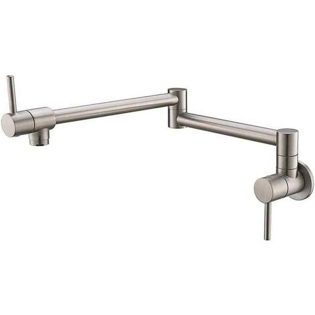 Grifo de cocina de acero inoxidable Laklulu S304, grifo de cocina para fregadero de pared, grifo de agua fría individual, grifo plegable para lavabo, grifo de doble interruptor, dibujo