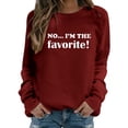 thumbnail image 4 of Women Sweatshirts Funny Family Matching Tee Crew Neck Long Sleeve Pullover Casual Pullover Athletic Zip up Hoodie Funnel Neck Sweatshirts for Women Color Sweatshirt Women Full Zip Women's Hoodies, 4 of 4