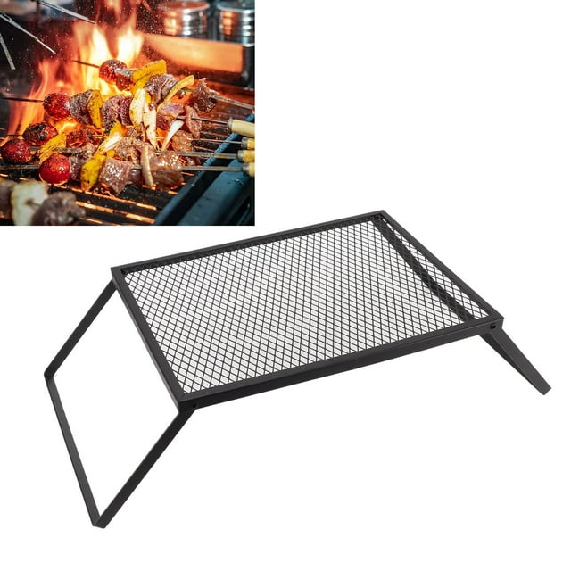 Gril de Camp Pliant, Gril de Camping Portable en Acier Inoxydable pour Randonnées Pique-Niques