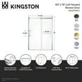 thumbnail image 7 of Kingston Brass Prato 60" x 76" Left Handed Frameless Sliding Shower Door in Brushed Nickel, 7 of 7