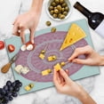 thumbnail image 4 of Pink Mandala Cutting Board, Circular Cosmos Motif with Geometric Culture Lines, Decorative Tempered Glass Cutting and Serving Board, in 3 Sizes, by Ambesonne, 4 of 5