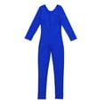 thumbnail image 5 of vastwit Kids Girls Long Sleeves Ballet Dance Leotard Bodysuit Full Body Gymnastic Athletic Unitard Dancewear Royal Blue 9-10, 5 of 6
