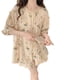 thumbnail image 2 of Pijama de mujer de verano con burbujas y arrugas, manga corta, pantalones cortos, cárdigan, ropa de hogar dulce, traje de dos piezas de moda, 2 of 5