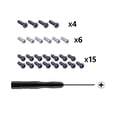 thumbnail image 4 of eXtremeRate Chrome Gold Repair ABXY D-pad ZR ZL L R Keys for Nintendo Switch Pro Controller, Glossy DIY Replacement Full Set Buttons with Tools for Nintendo Switch Pro - Controller NOT Included, 4 of 9