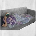 thumbnail image 6 of Floral Soft Flannel Fleece Blanket, Spring Nature Theme Ornamental Flowers Dandelions Leaves Swirls Curvy Design Artwork, Cozy Plush for Indoor and Outdoor Use, 60" x 80", Multicolor, by Ambesonne, 6 of 6