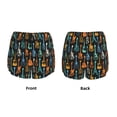 thumbnail image 3 of Balery Colorful Guitar Pantalones cortos deportivos para mujer con forro y dos bolsillos, elásticos, para entrenamiento, gimnasio, yoga-Small, 3 of 7