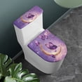 thumbnail image 2 of HELLHERO Butterfly and Moon Pattern Elastic Edge Toilet Lid Covers Elastic Bottom Adjustable Dust-Proof Bathroom Toilet Lid Cover Set Fits All Toilet Shapes, 2 of 8