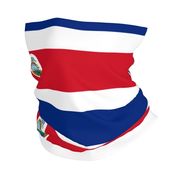 Costa Rica Flag Polyester Flag Face Mask Bandanas Neck Gaiter Headwear Magic Scarf Headband For Dust Sun Wind