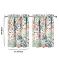 thumbnail image 4 of Vintage Watercolor Flowers Tier Kitchen Curtains for Bathroom Living Rod Pocket Window Drapes 28"x36" 2 Panels Window Treatment Tiers, 4 of 4