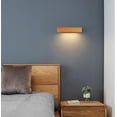 thumbnail image 4 of Aplique LED, 4W 400LM Aplique de Madera para Interiores Giratorio 360°, Lámpara de Pared Blanca Cálida 3000K para Dormitorio, Sala de Estar, Oficina, Pasillo, Diámetro 21CM [Clase de eficiencia, 4 of 6