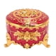 thumbnail image 2 of Caja de Joyería Pequeña, Redonda Tallada A Mano, Diseño Exquisito Moderno, Caja de Joyería de Vije de Oro para Anillo, Pendiente, Collar U otros Artyculos Preciosos, 2 of 7