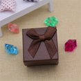 thumbnail image 2 of Cajas de joyas de cartón Cuadrado Bowknot 24 Paquetes 5 × 5 × 3.4 cm café, 2 of 7