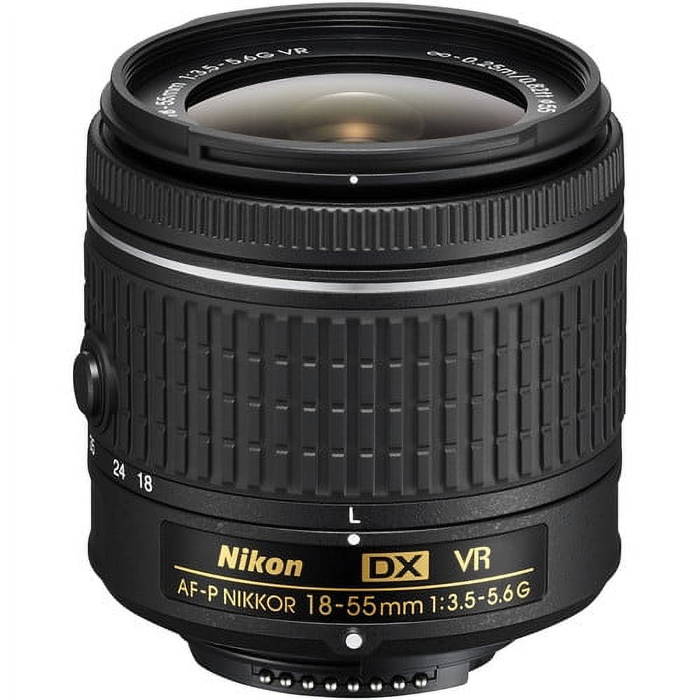 Nikon AF-P DX NIKKOR 18-55mm f/3.5-5.6G VR Zoom Lens for Nikon F-Mount DSLR Cameras, Black, International Model