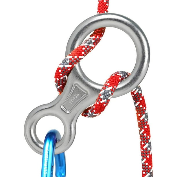 35KN Aluminum Climb Figure 8 Descender Rigging Plate Rappel Gear Rock