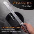 thumbnail image 4 of Orblue Serrated Bread Knife with 10-inch Upgraded Stainless Steel Razor Sharp Wavy Edge Width - Bread Cutter Ideal for Slicing Homemade Bagels and Cake, 4 of 7