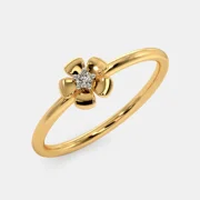 MDK JEWELS Diamond Ring In 18k Yellow Gold 1.62 Gram With 0.02 Diamonds