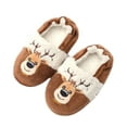 thumbnail image 4 of YLYL Toddler Boys Girls Slippers Fluffy Fuzzy Winter Warm Cute Cartoon Animal Plush Indoor House Slip-on Shoes, 4 of 6