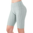 thumbnail image 3 of MixMatchy Women's Solid High Waist Luxury Scrunch Butt Lifting Biker Shorts, 3 of 5