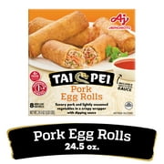 Tai Pei Pork Egg Rolls, Frozen Asian Appetizers, 8 Count, 24.5 oz