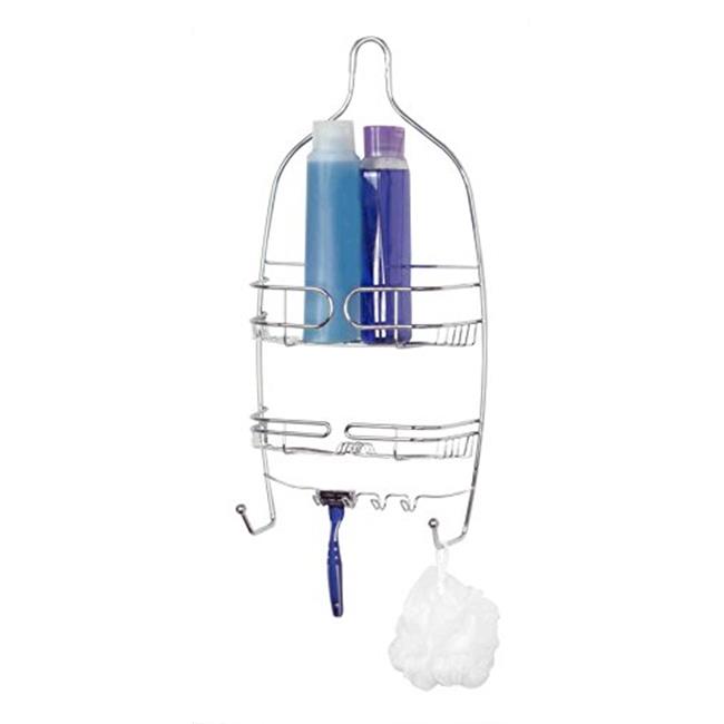 Shower Caddy with Hooks Chrome