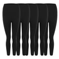 thumbnail image 3 of 5 Pack Solid Color Stretch Leggings Warm Lined Slim Fit Women's Bottoms, 3 of 4