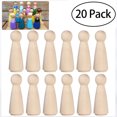 thumbnail image 1 of 20 piezas de muñeca con clavija de madera, sin terminar, de madera, para mujer, hombre, cuerpo liso en blanco, muñecas de ángel para manualidades de bricolaje, fiesta de boda oso de fresa Electrónica, 1 of 4