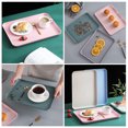 thumbnail image 3 of Bandeja decorativa de plástico cuadrada para fruta, 3 piezas, para desayuno, decoración del hogar, plato de comida, bandeja de comida rápida, bandeja para servir en fiestas, 3 of 6
