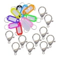 thumbnail image 2 of jifeng 20 Mixed Plastic Key Tag Split s Metal Lobster Swivel Clasp Keychain Set with Lobster Clasp, 2 of 7
