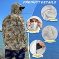 thumbnail image 4 of SEANATIVE Sun Protection Fishing Shirts for Men Long Sleeve Hooded Rash Guard Men's Outdoor Fishing Apparel for Swimming Surfing Kayaking Hiking, M, Hunting Forest Camouflage, 4 of 7