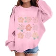thumbnail image 1 of Aocisk Chandail à Capuchon pour Filles, Haut à Enfiler pour Tout-Petits, Tenue Décontractée, Rose, 5-6 Ans, 1 of 4